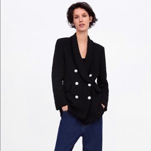 Zara Jewel Button Blazer